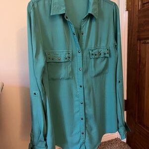 Maurices Aqua Blouse